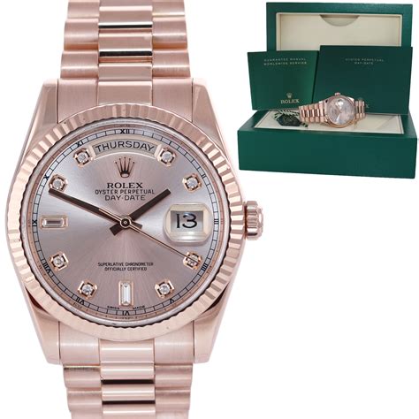 rolex day date rose gold 36mm price